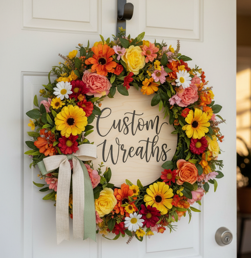 Summer Wreath on Door
