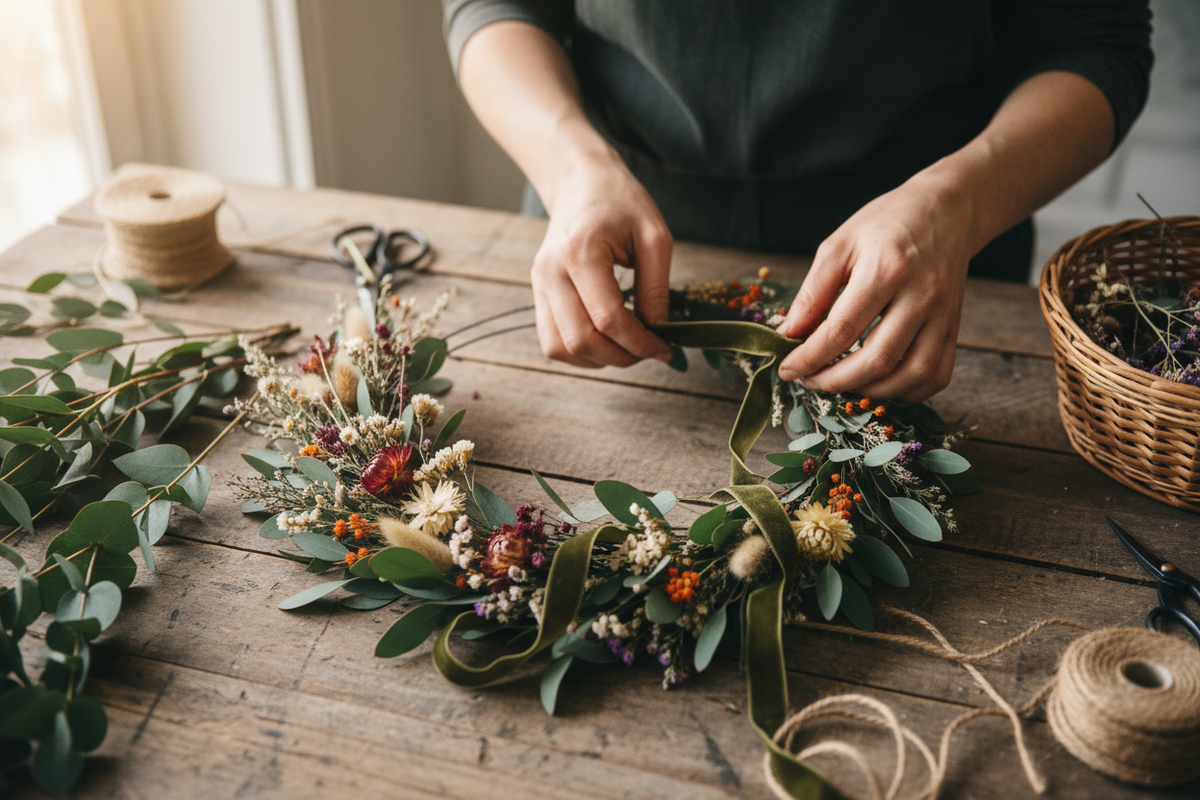 Wreath Being Made